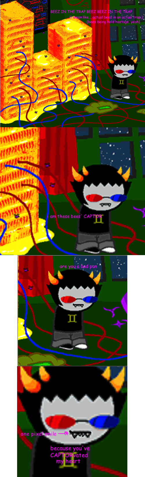 beehouse_mainframe bees bloggery comic image_manipulation mind_honey punstuck sollux_captor this_is_stupid