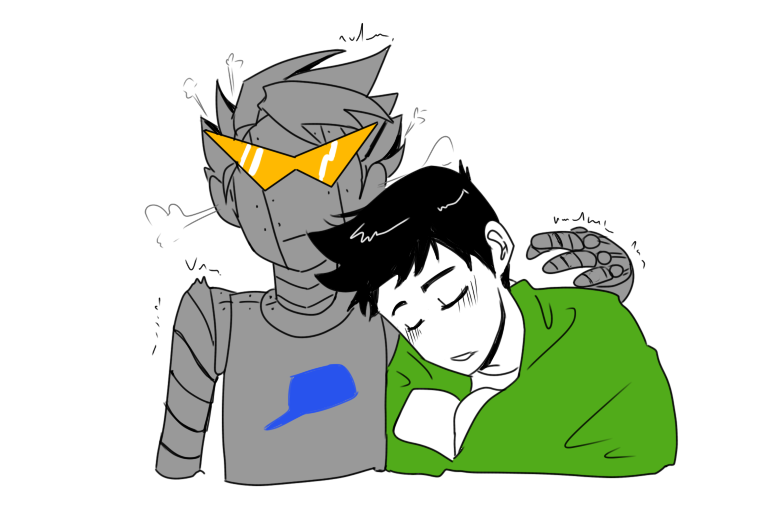 brobot electric_greens head_on_shoulder jake_english my-friend-the-frog redrom shipping sleeping