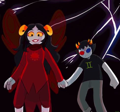 2spooky aradia_megido artist_needed flash_asset godtier holding_hands maid shipping sollux_captor source_needed time_aspect