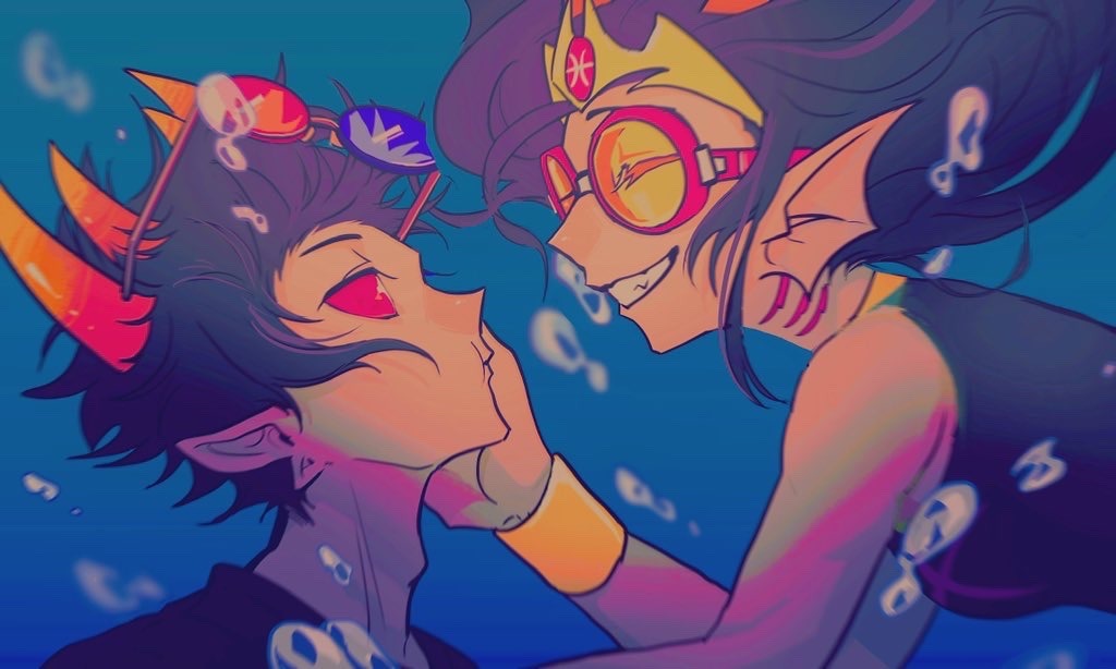 2022 feferi_peixes no_glasses queen_bee redrom shipping sollux_captor starter_outfit swampland underwater