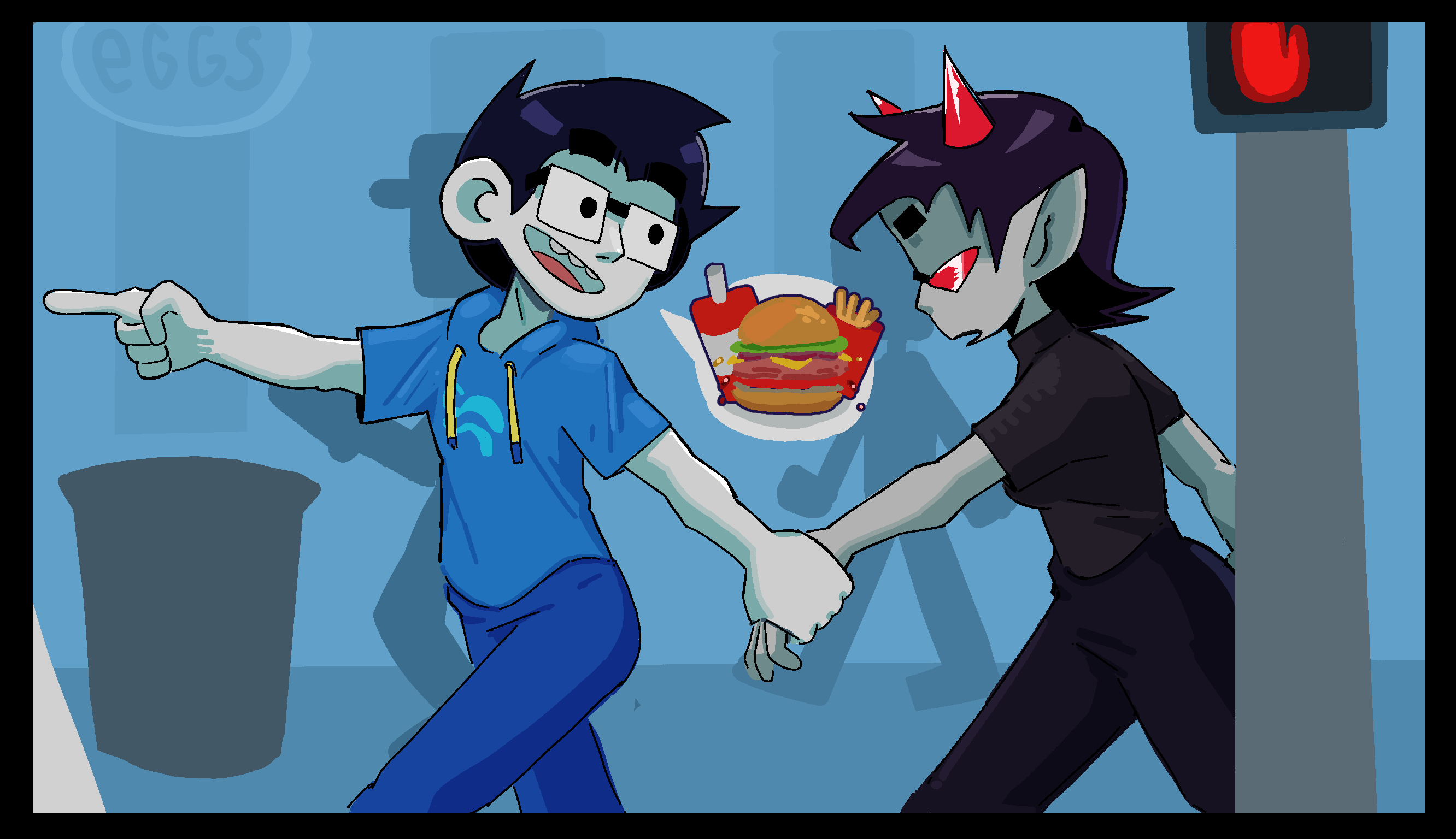 2025 aspect_hoodie bluesclues breath_aspect food fullres godtier holding_hands jaggy_lines john_egbert redrom shipping starter_outfit terezi_pyrope vhorgeus