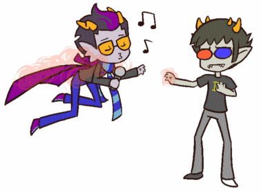 animated eridan_ampora inkskratches microphone music_note psionics sollux_captor