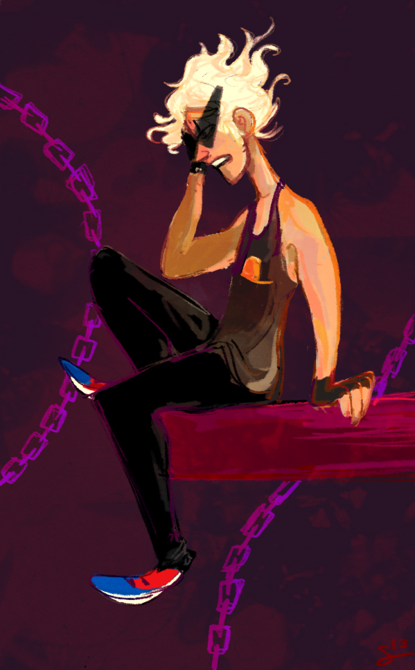 derse dirk_strider profile quest_bed scrunch solo strong_outfit strong_tanktop