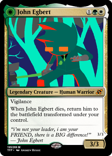 card crossover john_egbert land_of_wind_and_shade magic_the_gathering remote_ghost_gauntlets silhouette solo spirograph text weapon wise_guy_slime_suit wrinklefucker