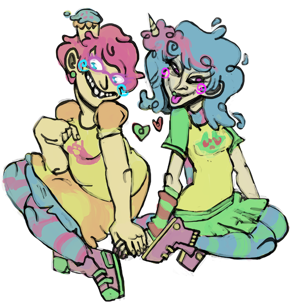 awesome-pants cottoncandy holding_hands jane_crocker redrom roxy_lalonde shipping transparent trickster_mode