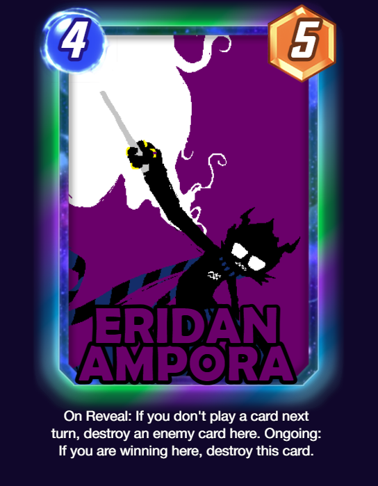 card crossover empiricist's_wand eridan_ampora marvel marvel_snap native_source oblique_angle silhouette solo starter_outfit text