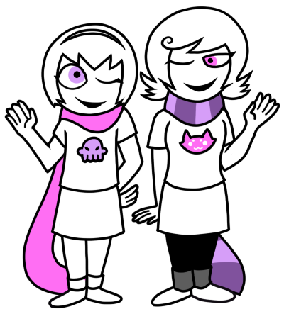colakidney rose's_pink_scarf rose_lalonde roxy's_striped_scarf roxy_lalonde wonk
