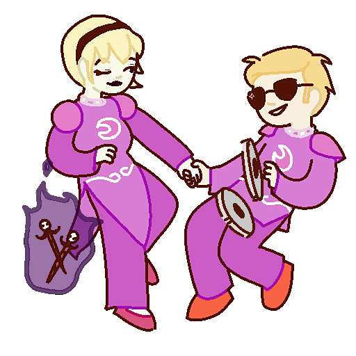 animated dave_strider dreamself holding_hands midair music_note rose_lalonde shegnanny siblings:daverose thorns_of_oglogoth timetables transparent