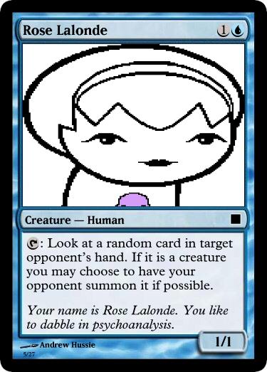 card crossover cybernerd129 magic_the_gathering rose_lalonde solo sprite_mode text