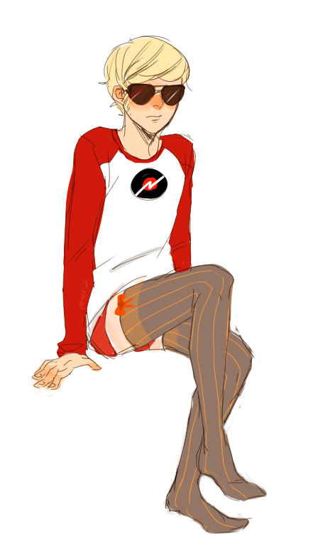 crossdressing dave_strider red_baseball_tee solo soullux
