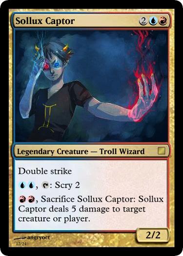 angryoct card crossover magic_the_gathering psionics sollux_captor solo