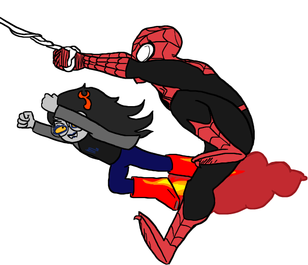crossover marvel rocket_boots skellyanon spider-man vriska_serket