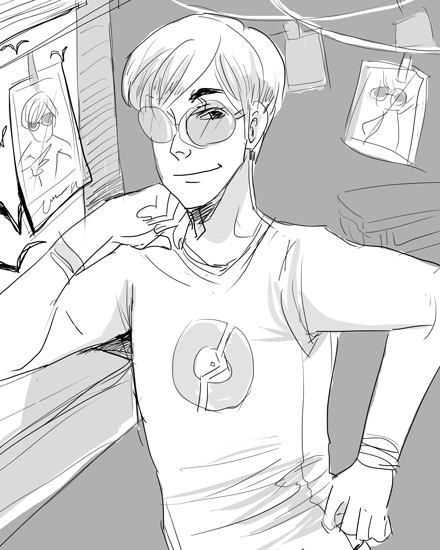 crows dave_strider derangedcrave grayscale selfie solo starter_outfit