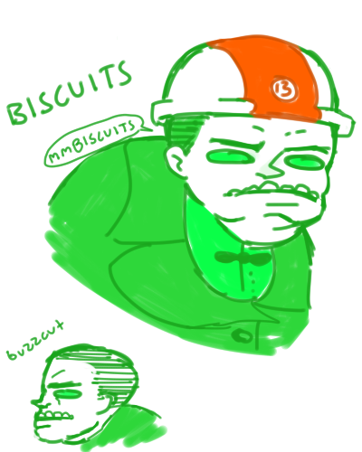 biscuits felt headshot humanized solo tricotee word_balloon