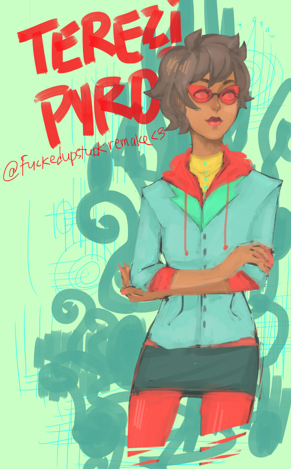 alternate_hair arms_crossed casual fashion halcyontorpidity humanized solo terezi_pyrope