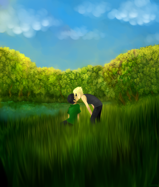 clouds deleted_source dirk_strider eunnieboo jake_english kiss pumpkin_patch redrom shipping summer trees
