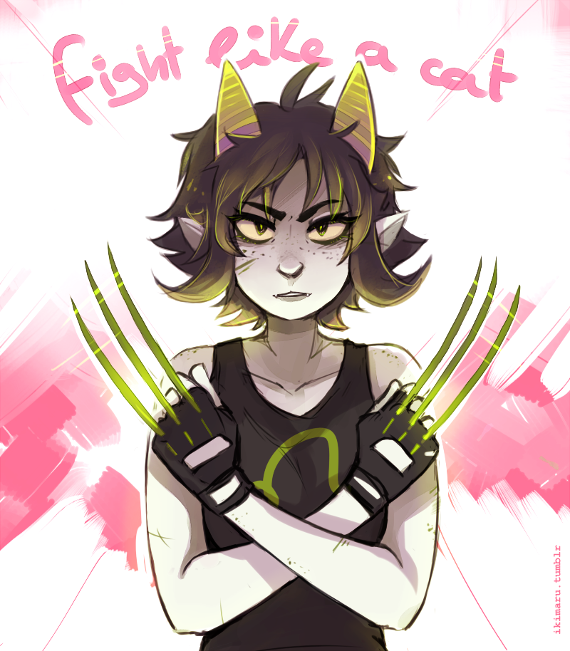 action_claws freckles ikimaru nepeta_leijon no_hat solo