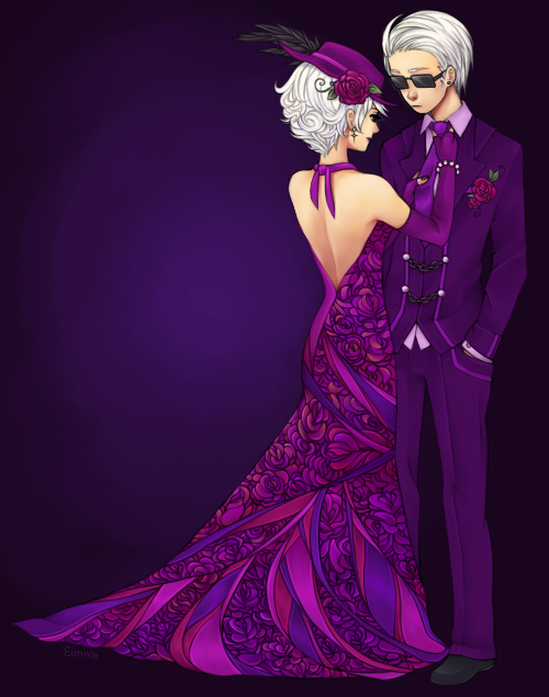 back_angle dave_strider eunnieboo fashion flowers formal hat rose_lalonde siblings:daverose suit