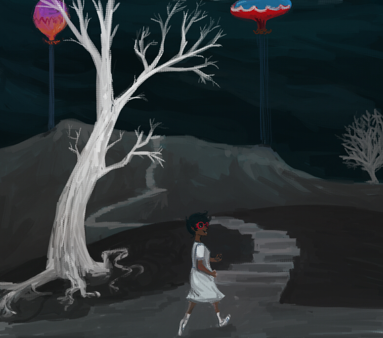 ferrrox jane_crocker land_of_crypts_and_helium panel_redraw solo stairs trees