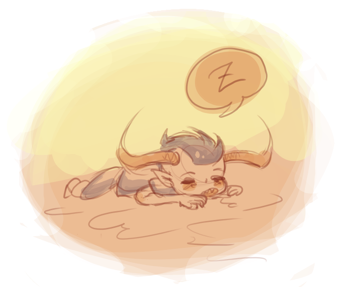 land_of_sand_and_zephyr on_stomach sleeping solo tavros_nitram word_balloon