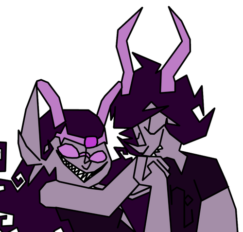 clownfish feferi_peixes gamzee_makara holding_hands kiss limited_palette redrom request shipping trail-to-the-artpocalypse