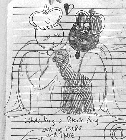 bk black_king grayscale heart holding_hands nakkirz redrom shipping stalemates white_king wk