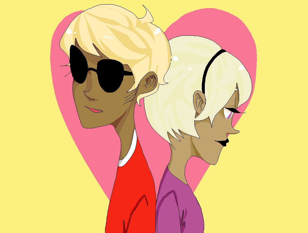 back_to_back codpiecequeen dave_strider headshot heart pixel rose_lalonde siblings:daverose