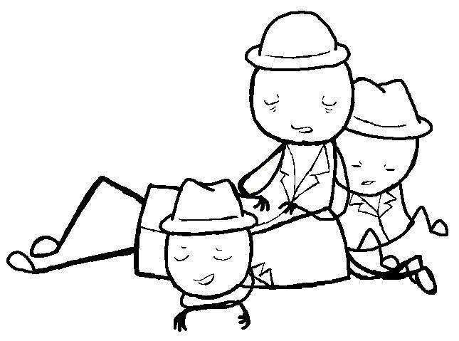 ace_dick darlimondoll lineart pickle_inspector problem_sleuth problem_sleuth_(adventure) sleeping team_sleuth