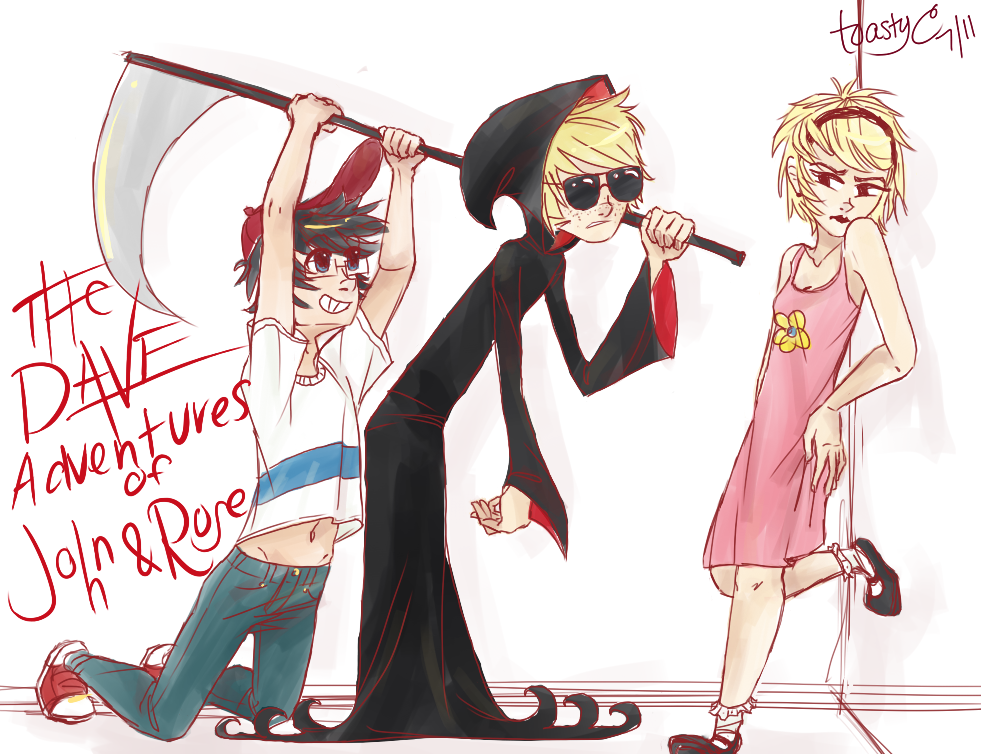 crossover dave_strider john_egbert rose_lalonde the_grim_adventures_of_billy_and_mandy toastycadenza