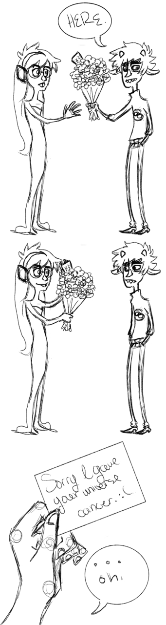 3_in_the_morning_dress comic flowers grayscale jade_harley karkat_vantas lunchmuffs mind8ang word_balloon