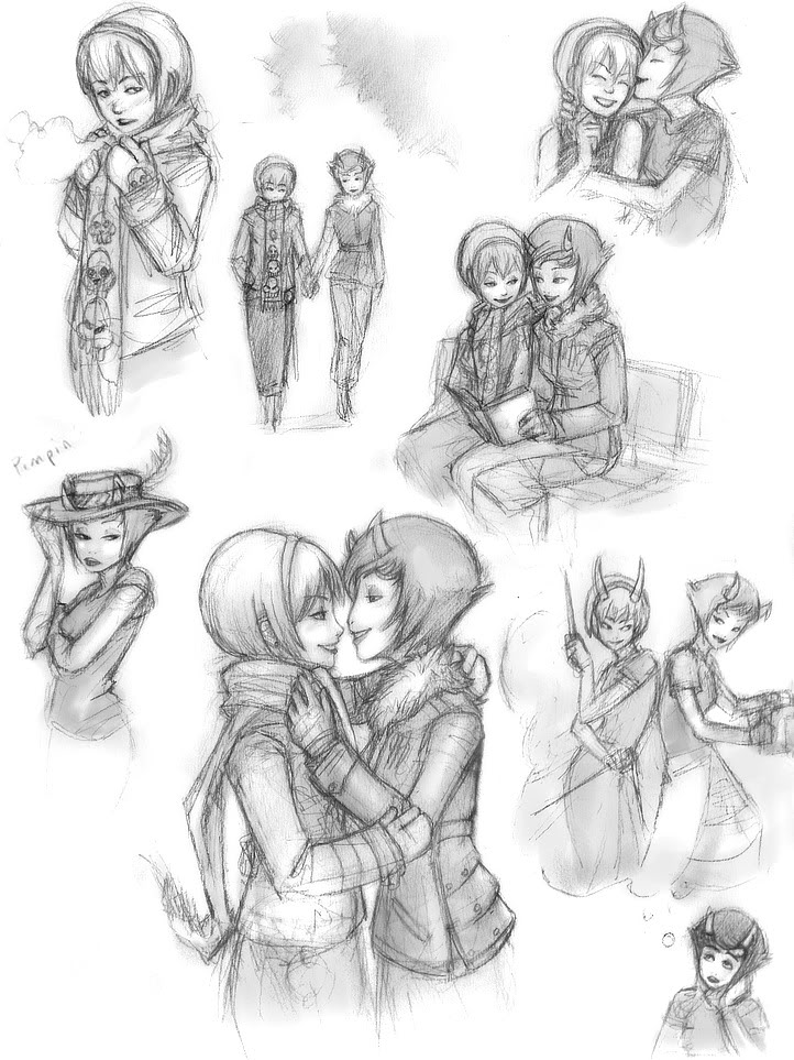 art_dump book broken_source chainsaw grayscale holding_hands kanaya_maryam redrom rose_lalonde rosemary shipping skepticarcher sketch tentacletherapist thorns_of_oglogoth thought_balloon trollified winter