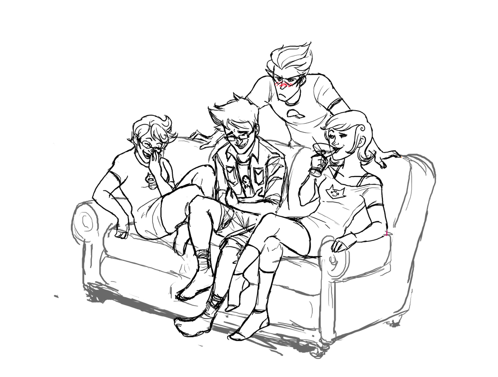 alpha_kids blush cocktail_glass couch dirk_strider highlight_color jake_english jane_crocker lineart palaceoffunk roxy_lalonde
