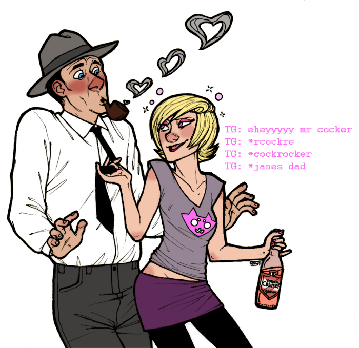 age_discrepancy alcohol blush dad heart jane's_hot_dad muffinpoodle pesterlog redrom roxy_lalonde shipping text