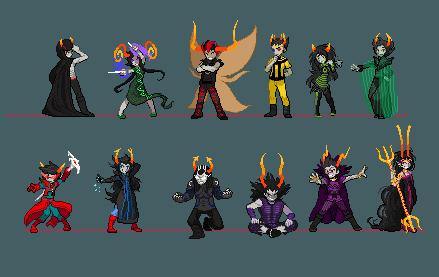 ancestor_cast ancestors crossover expatriate_darkleer grand_highblood hazya her_imperious_condescension image_manipulation marquise_spinneret_mindfang neophyte_redglare nintendo orphaner_dualscar pixel pok&eacute;mon the_disciple the_dolorosa the_handmaid the_psiioniic the_sufferer the_summoner