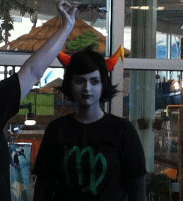 animated cosplay deal_with_it glasses_added kanaya_maryam meme real_life solo source_needed