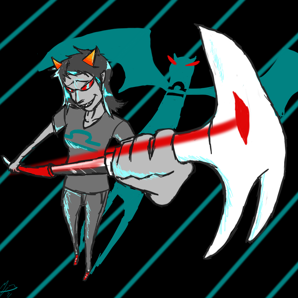 broken_source dragonhead_cane high_angle pungoeshere solo starter_outfit terezi_pyrope