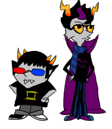 2011 crossover dexter's_laboratory eridan_ampora littlemure scarf size_difference sollux_captor starter_outfit