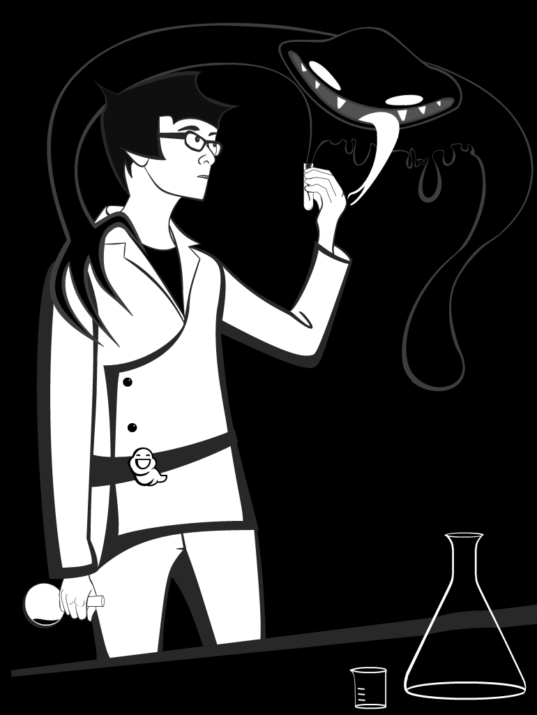 ectobiology grayscale john_egbert junior_ectobiologist's_lab_suit solo source_needed sourcing_attempted