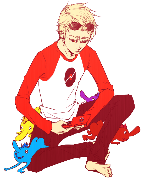 barefoot broken_source dave_strider feastings gaming no_glasses red_baseball_tee sitting smuppets solo transparent