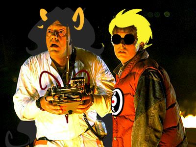 1s_th1s_you aradia_megido back_to_the_future crossover dave_strider image_manipulation source_needed