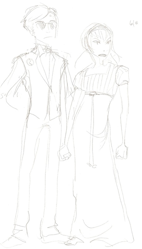 dave_strider puppet_tux rose_lalonde siblings:daverose sketch source_needed sourcing_attempted velvet_squiddleknit