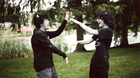 animated cosplay karkat_vantas real_life source_needed sourcing_attempted terezi_pyrope trees
