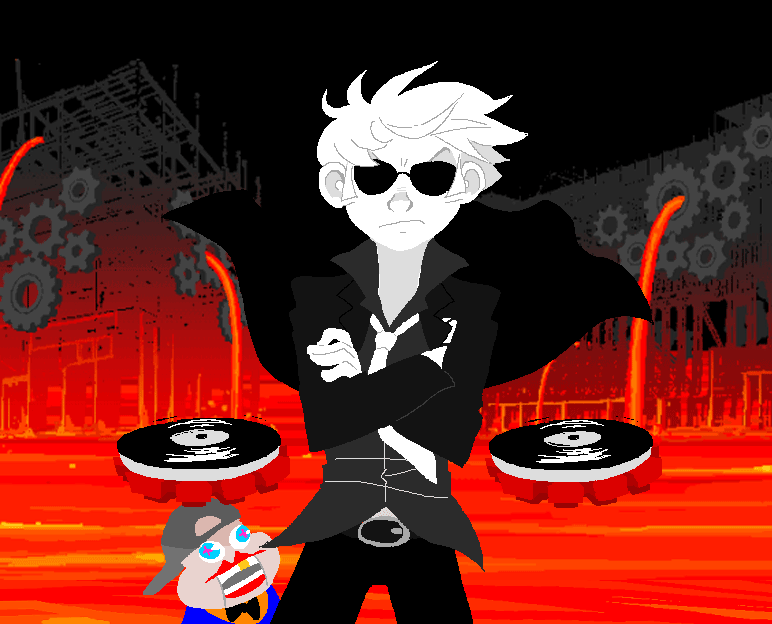 animated crossover dave_strider four_aces_suited gainax land_of_heat_and_clockwork lil_cal retrodynamics tengen_toppa_gurren_lagann timetables