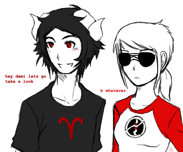 aradia_megido dave_strider double_time evy red_baseball_tee redrom rule63 shipping