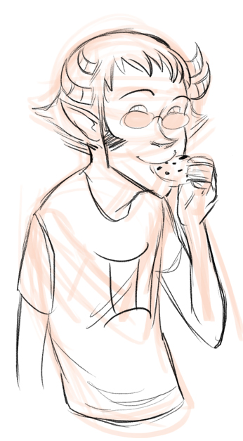food lineart myluckyseven sketch sollux_captor solo