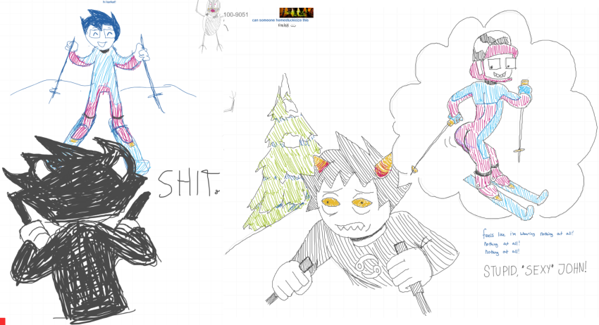 2026 annieisapeaperson anonymous_artist back_angle comic communism crossover fashion fullres jack_noir john_egbert karkat_vantas nsfw_source parody redrom roboslick shipping spades_slick sports starter_outfit stupid_sexy_flanders text the_simpsons thought_balloon trees winter