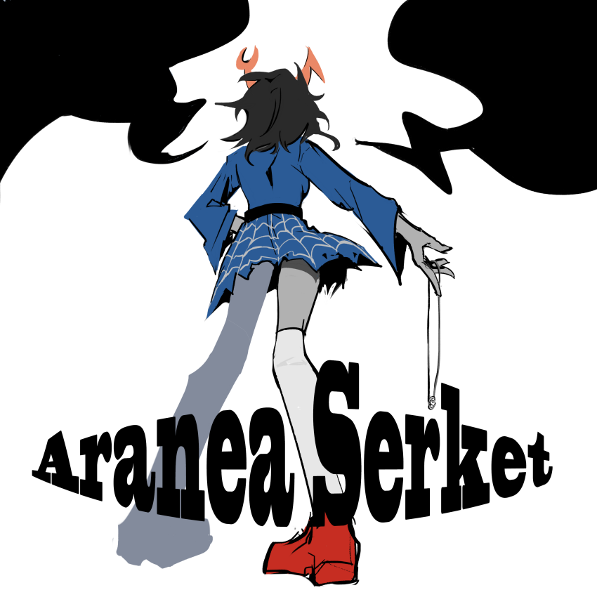 2023 aranea_serket back_angle dancestors fullres huneye66842 low_angle solo starter_outfit sufferer_necklace text web word_balloon