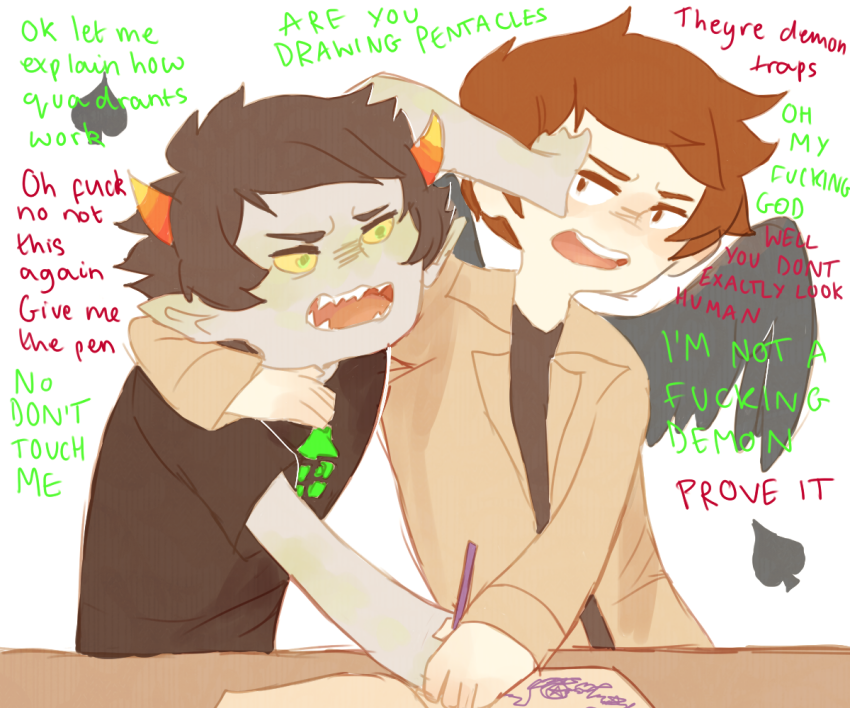 2013 au blackrom cremena crossover fandom fandomstuck fullres sburb_logo shipping spade supernatural text