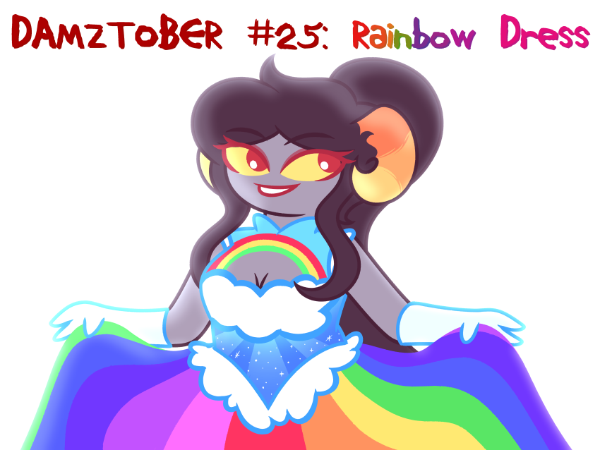 2023 alternate_hair damara_megido damztober iceflower99 non_canon_design rainbow