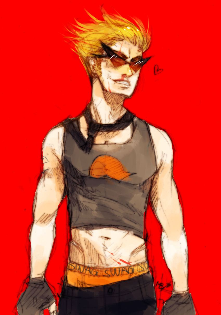 blood dirk_strider heart mabychan nosebleed solo strong_tanktop